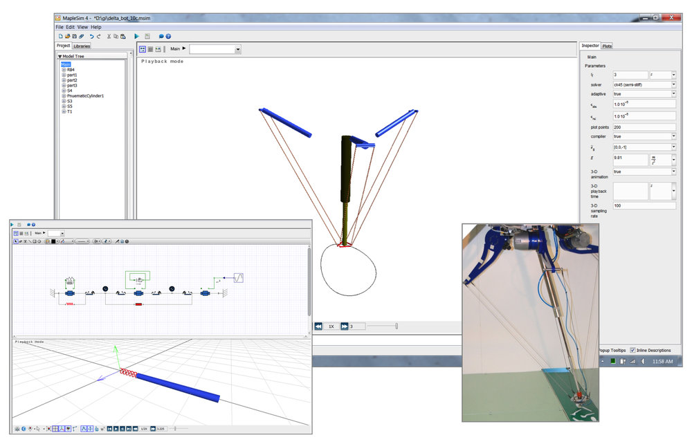 High-speed robot, DeltaBot™, designed using Maplesoft™ technology